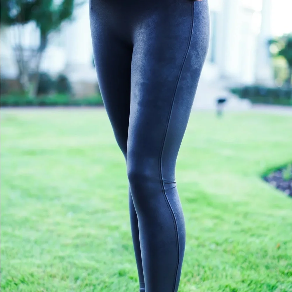 SPANX Blue Form-Fitting Leggings - Picture 2 of 7